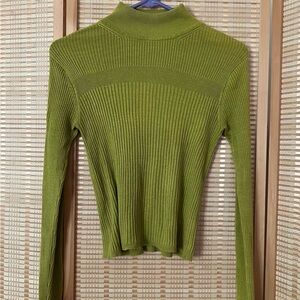 Vintage silk cotton mockneck